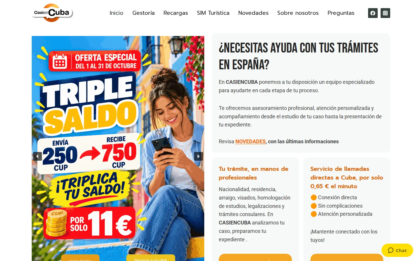 Captura de casiencuba.com